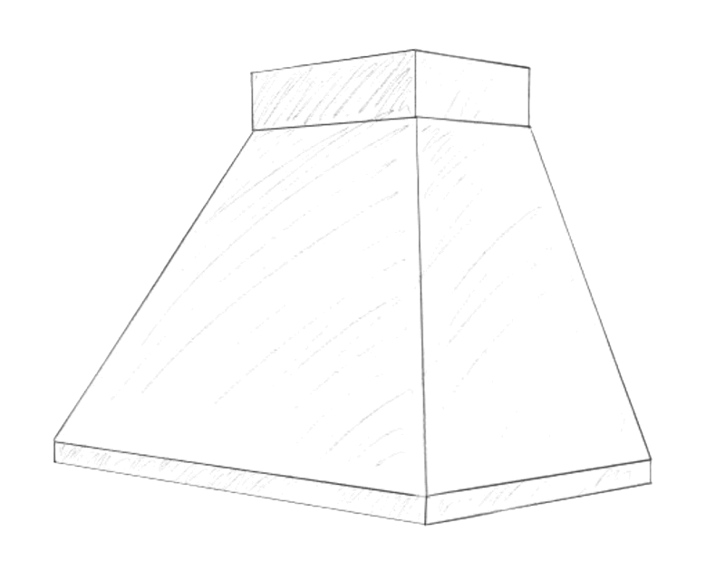 Pyramid Range Hood Body Shape