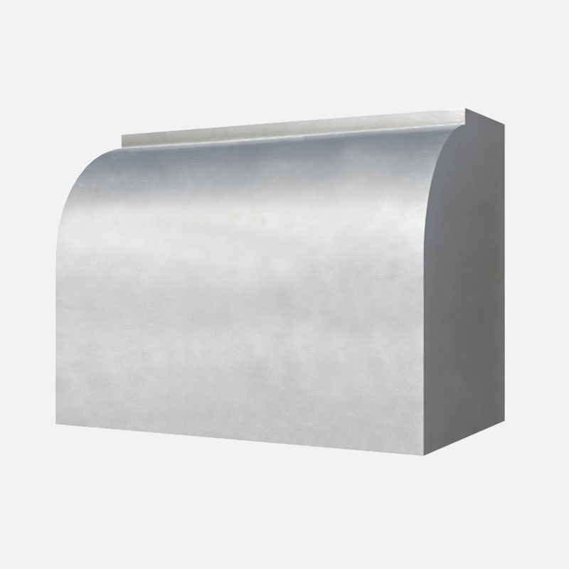 Modern Bistro Range Hood Zinc